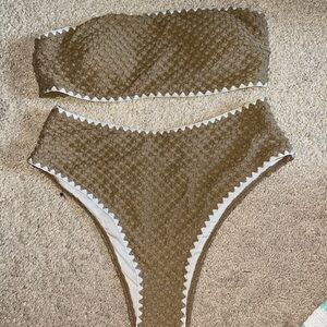Tan texture swimsuit